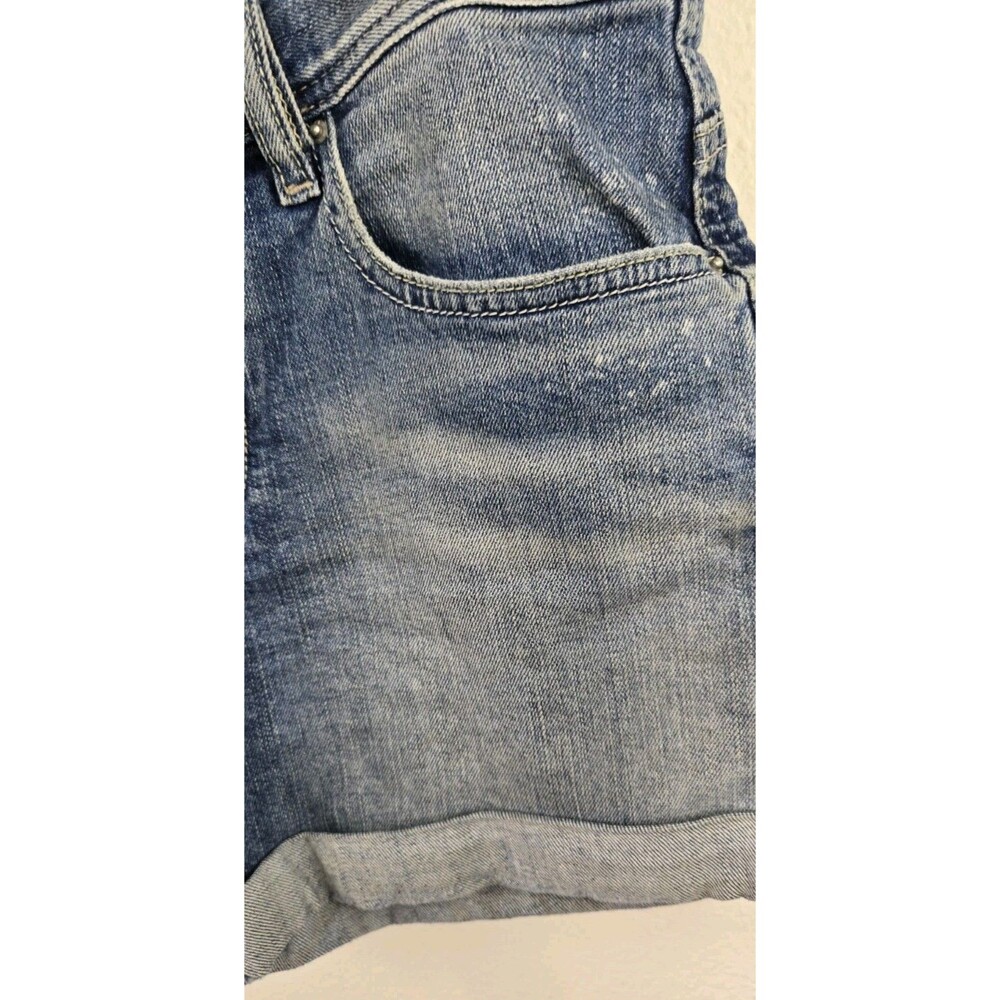 Diesel - Rolled Cuff Denim Shorts - Womens Sz 25 - Adj Waist - Blue - Vintage - Picture 9 of 13